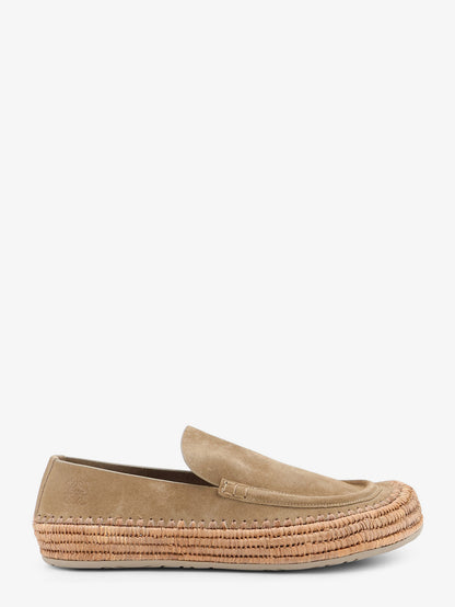 Rio suede and raffia loafers thumbnail