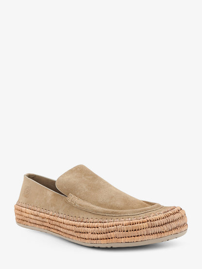 Rio suede and raffia loafers thumbnail