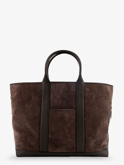 Suede shopping bag with logo engraved on the bottom thumbnail