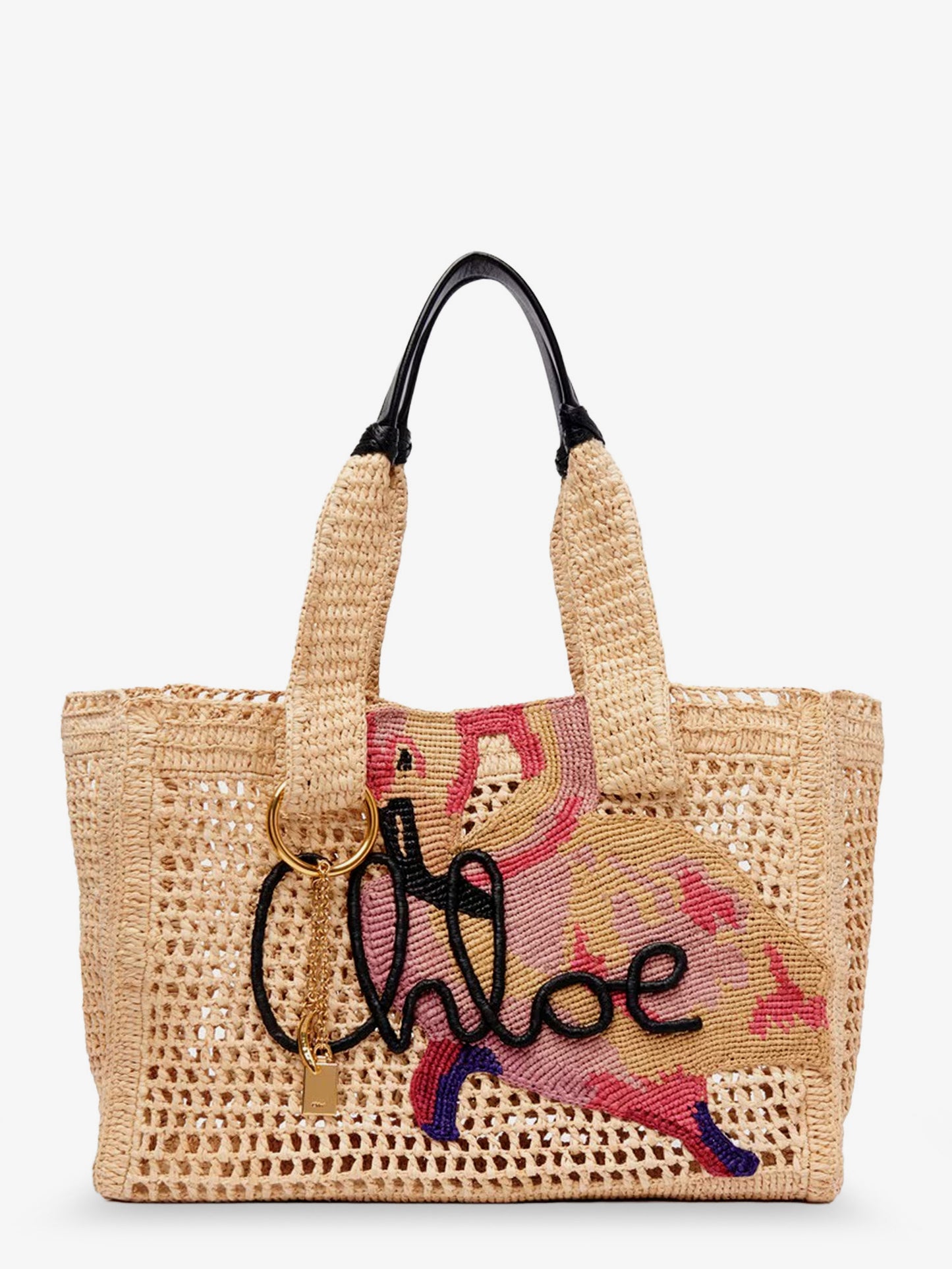 East-West Summer Banana Raffia Shoulder Bag