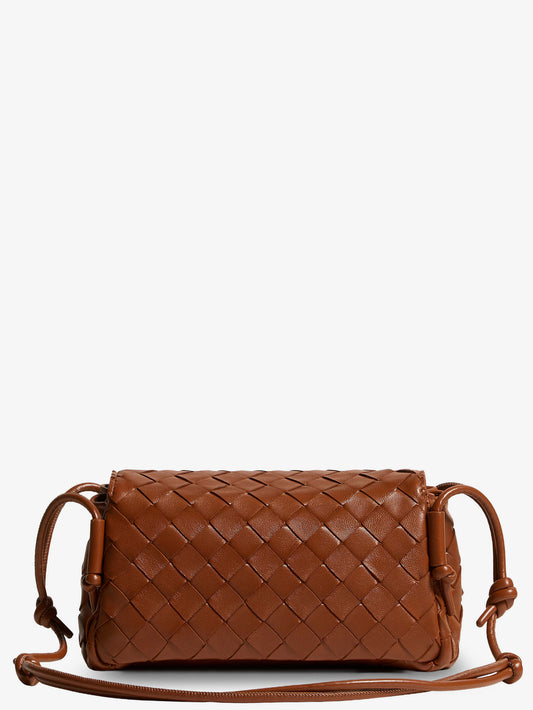 Notturno clutch bag with leather shoulder strap