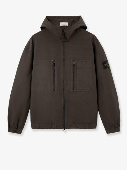 Hooded organic cotton jacket thumbnail