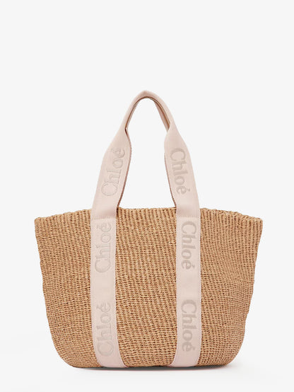 Woody raffia shoulder bag thumbnail