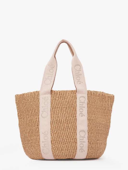 Woody raffia shoulder bag