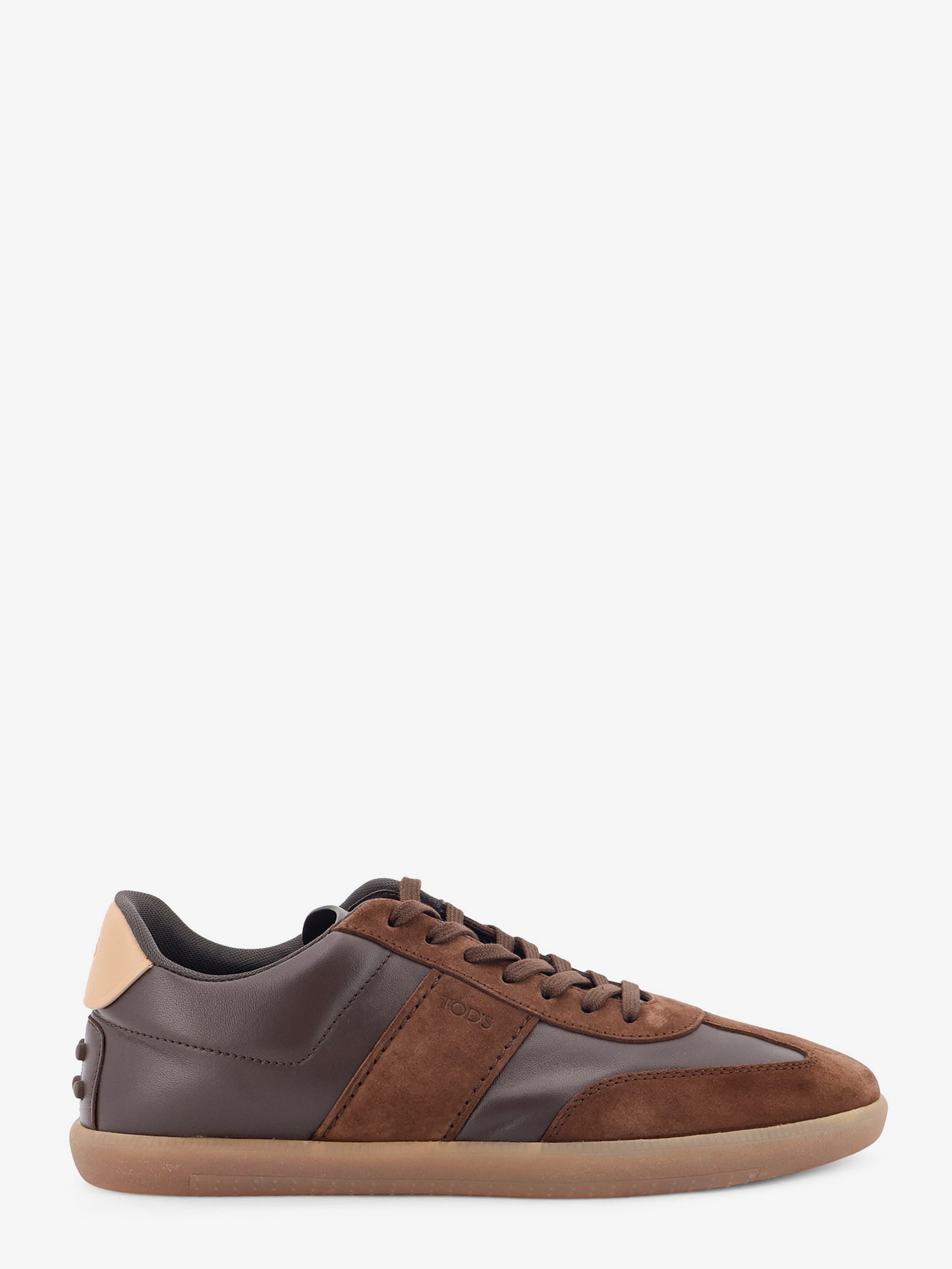 Sneakers Allacciata Cassetta in pelle e suede