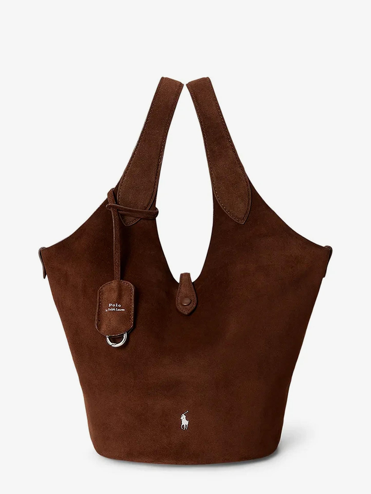 Play suede shoulder bag with contrasting logo