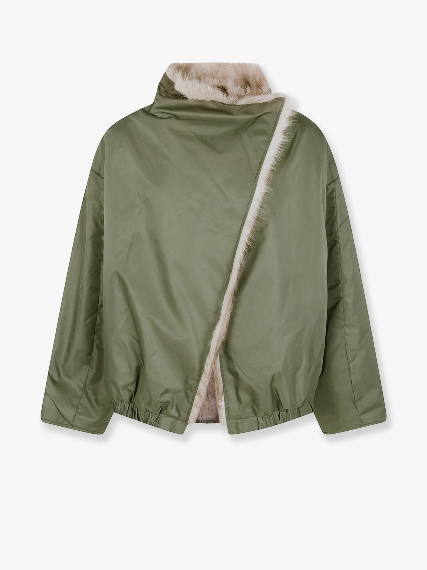 Vera reversible nylon and synthetic fur jacket