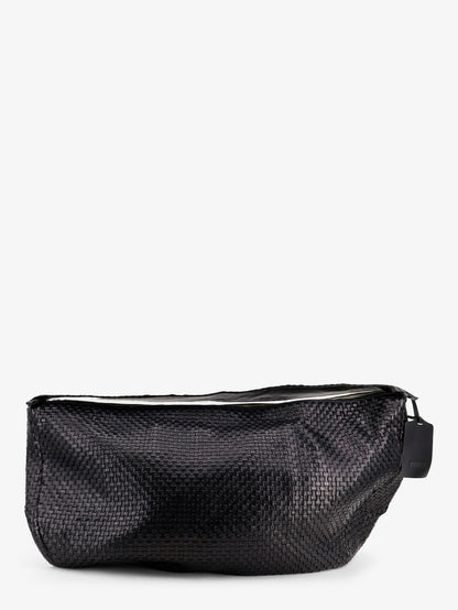 Clip vegetable leather shoulder bag with woven pattern thumbnail