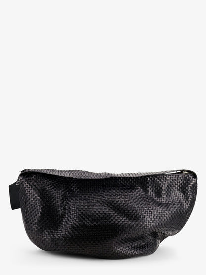 Clip vegetable leather shoulder bag with woven pattern thumbnail