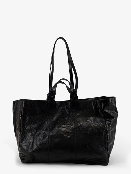 Wild vegetable leather shoulder bag