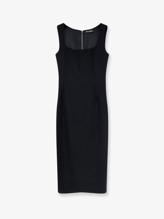 Virgin wool midi dress