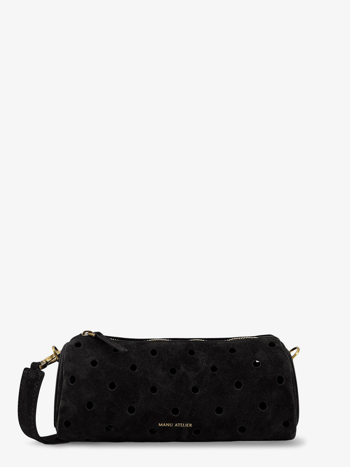 Mini Cylinder suede crossbody bag