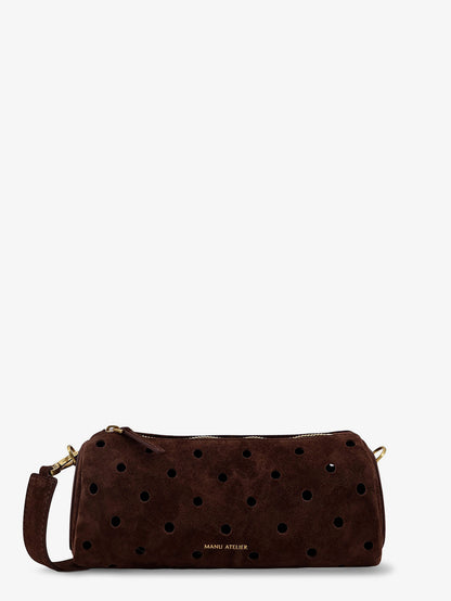 Mini Cylinder suede crossbody bag thumbnail