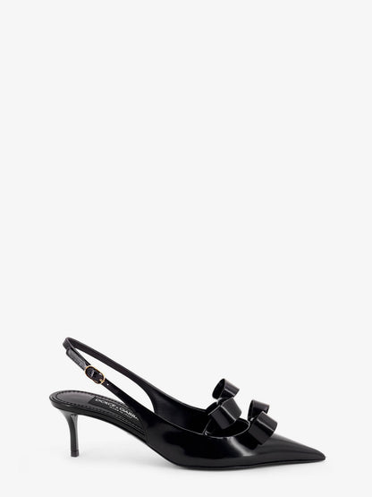 Patent leather sandals with front bow detail thumbnail