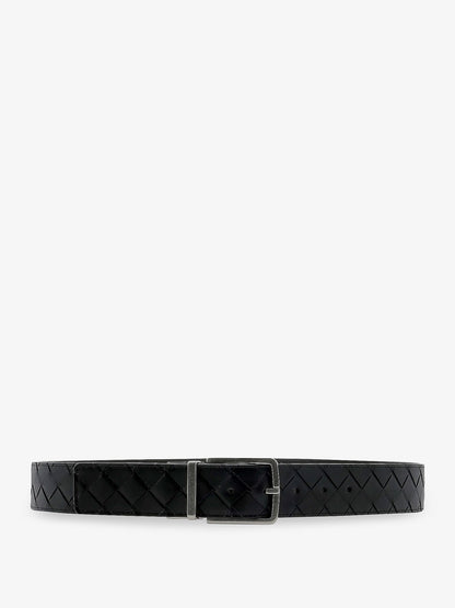 Leather belt with Intrecciato pattern thumbnail