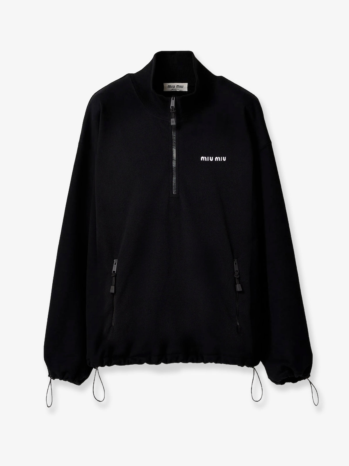 Fleece sweatshirt with Lettering Logo embroidery
