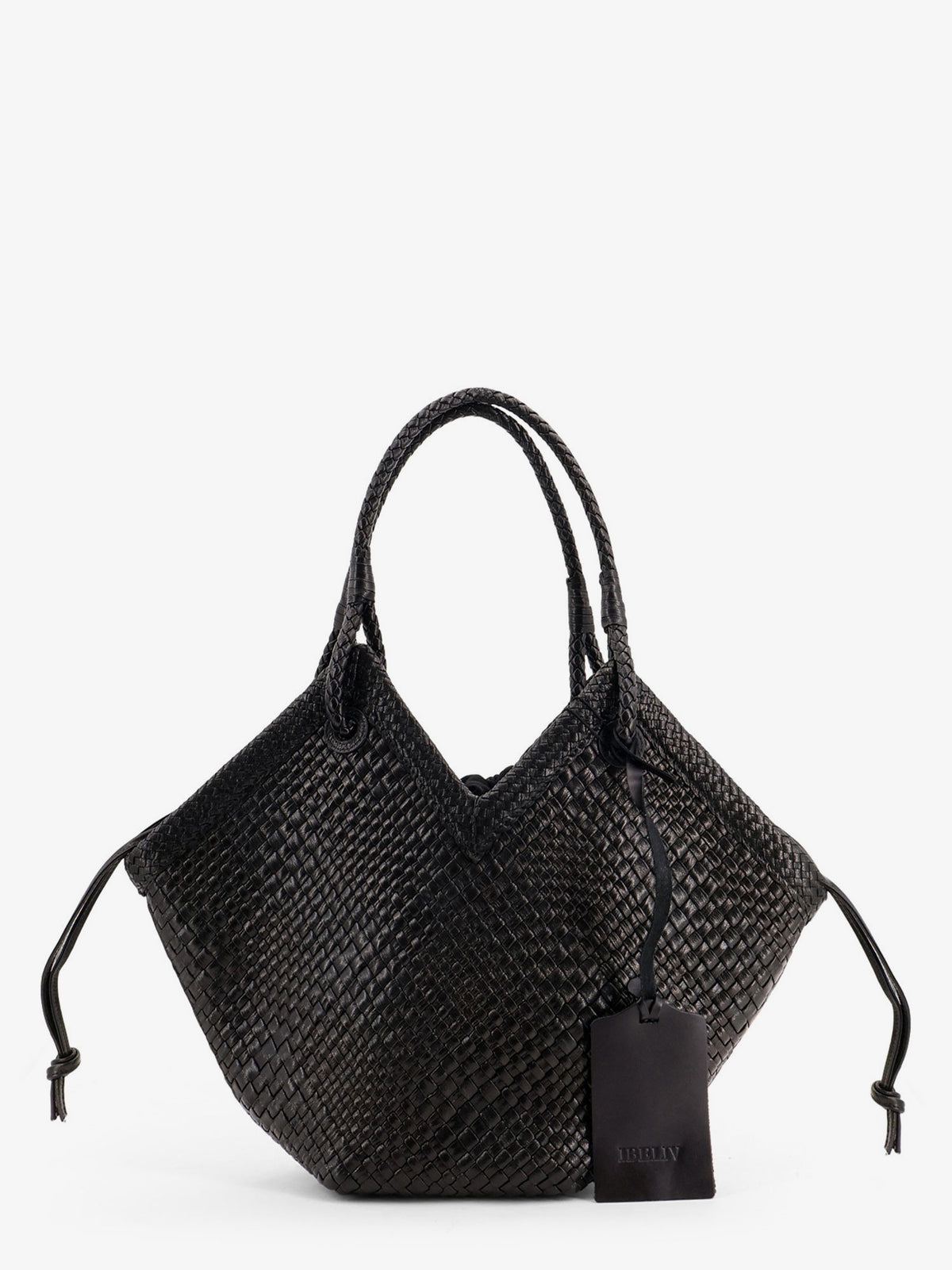 Trinity Medium vegetable leather shoulder bag with woven pattern