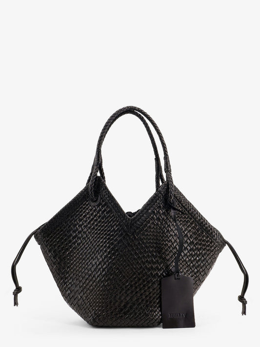 Trinity Medium vegetable leather shoulder bag with woven pattern