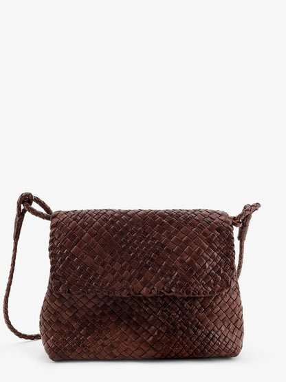 Paris vegetable leather shoulder bag with woven pattern thumbnail