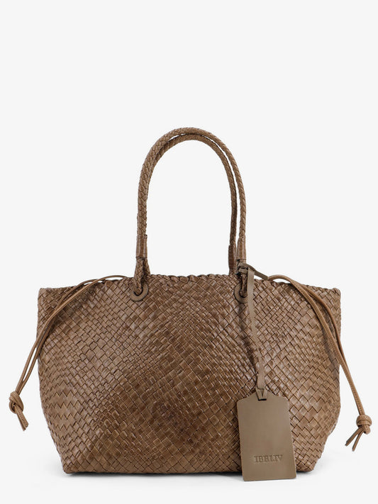 Bazika vegetable-tanned leather shouder bag with a woven