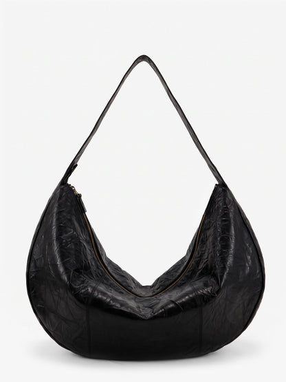Clip vegetable-tanned leather crossbody bag thumbnail