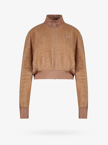 Cotton blend jacket with logo embroidery thumbnail