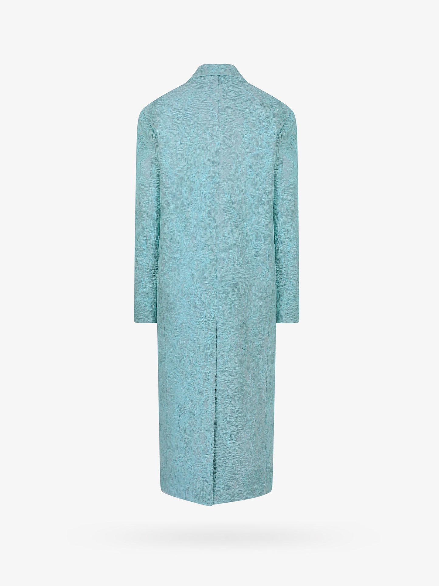 Jersey pleated fabric coat