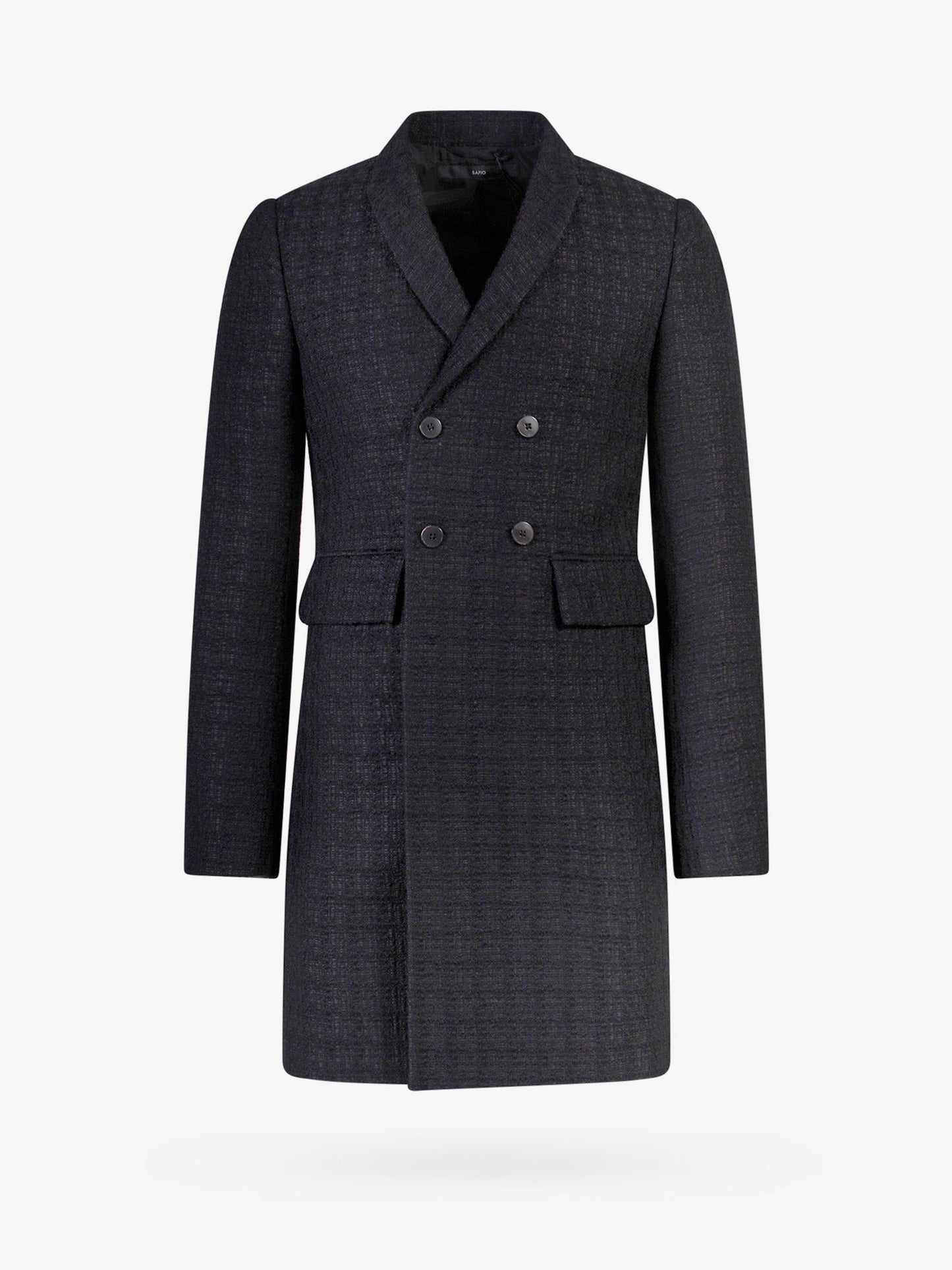 Wool blend tweed coat