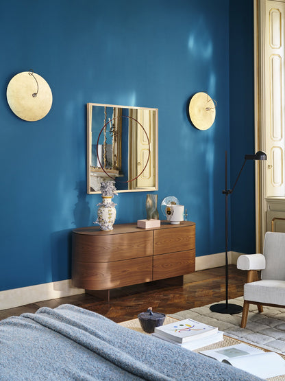 Colourdisc vase in brass and murano glass thumbnail