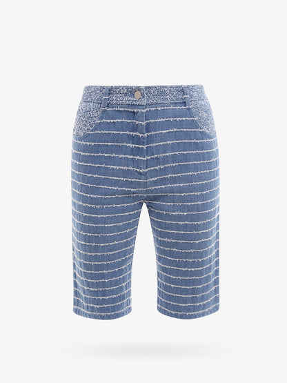 Denim bermuda shorts with tweed profiles thumbnail