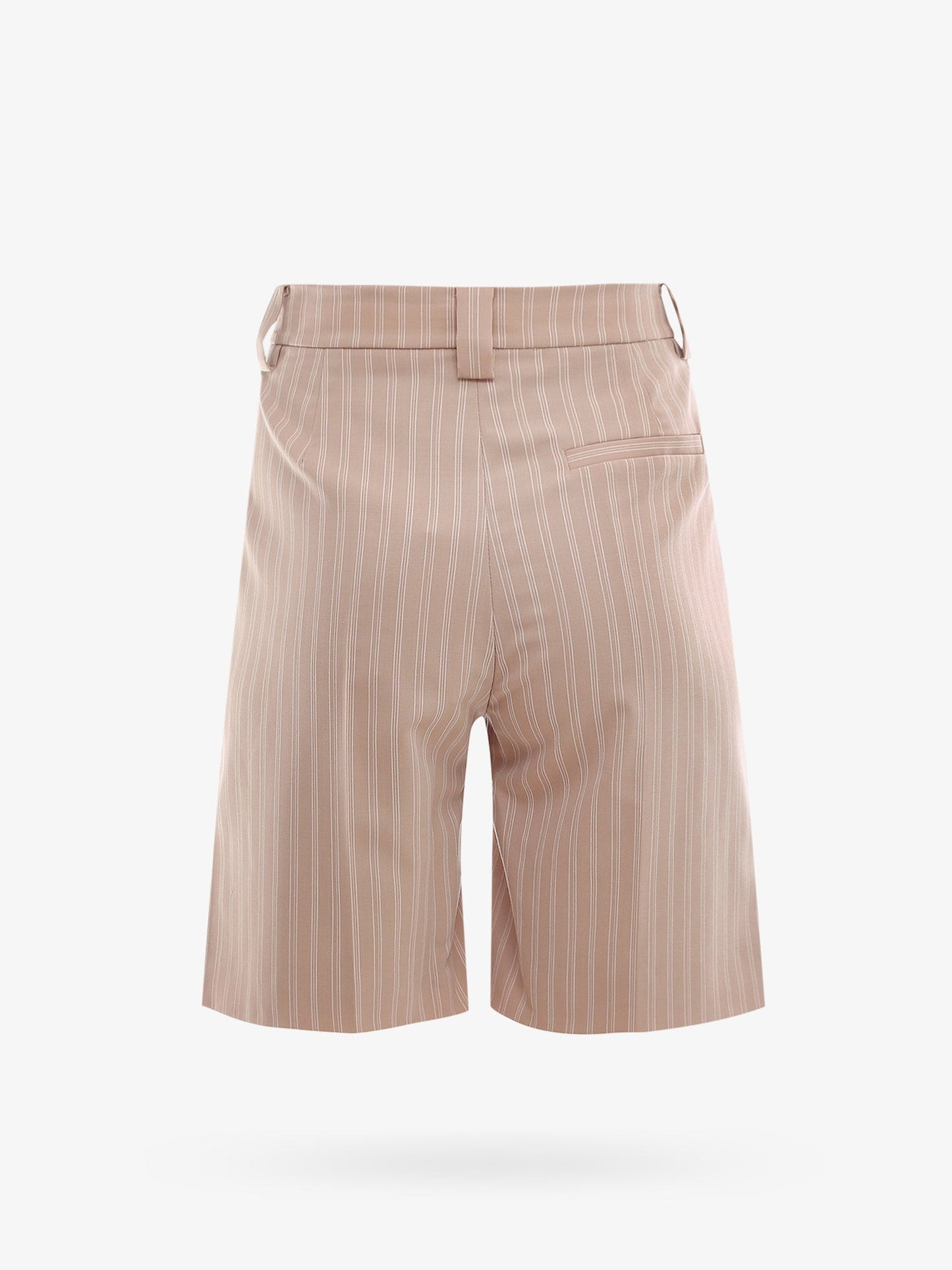 Wool blend bermuda shorts with striped motif