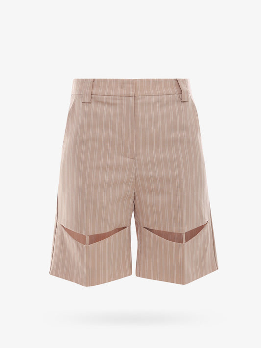 Wool blend bermuda shorts with striped motif