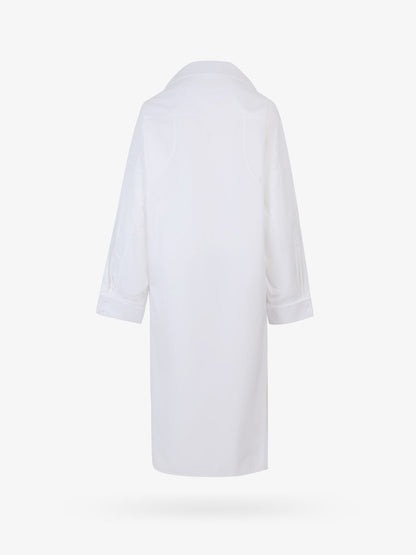 Cotton dress with asymmetric neckline thumbnail