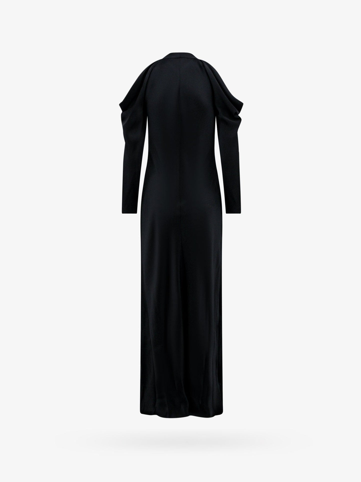 Abito in satin con profilo in pizzo