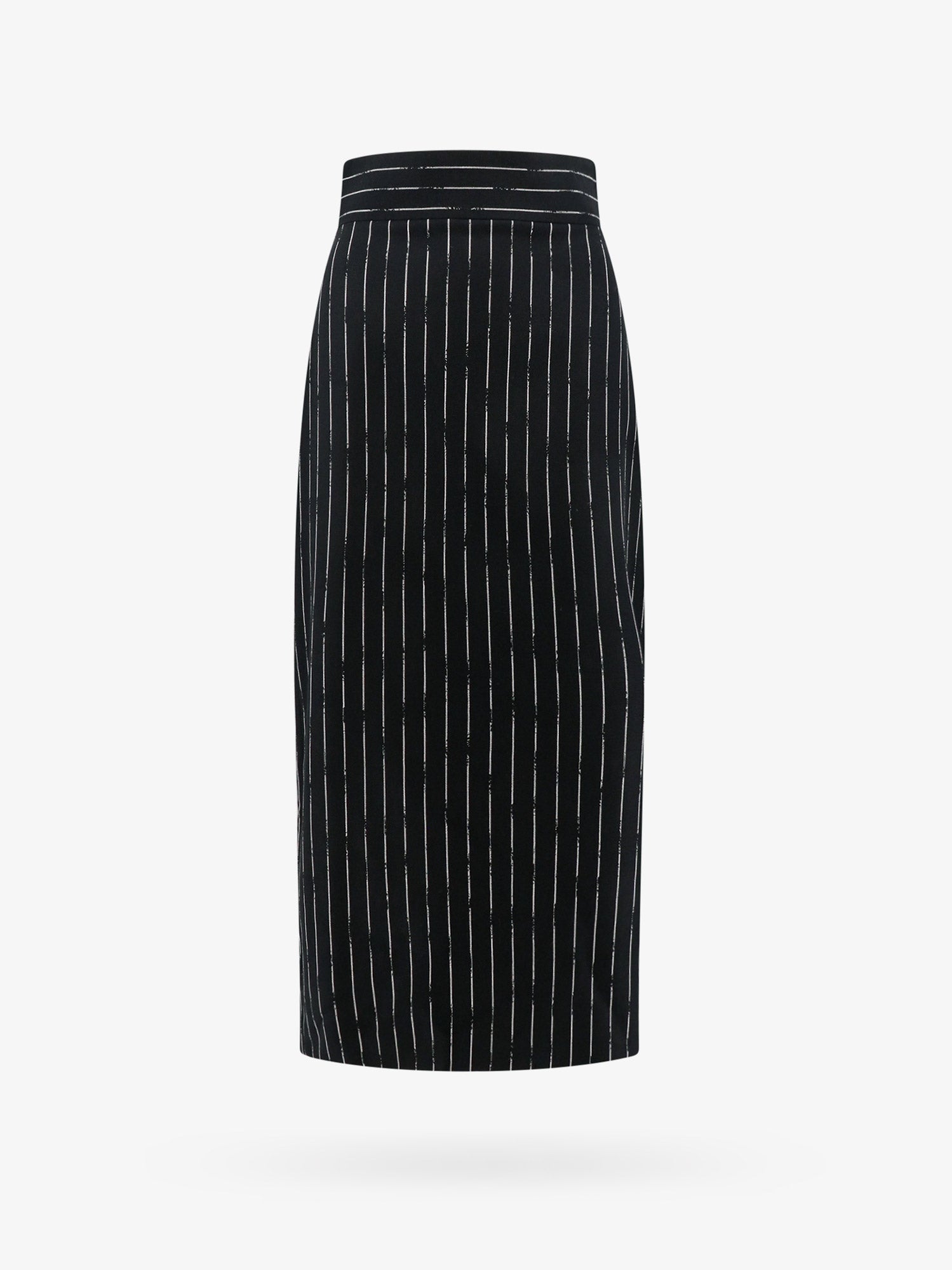Wool skirt striped motif
