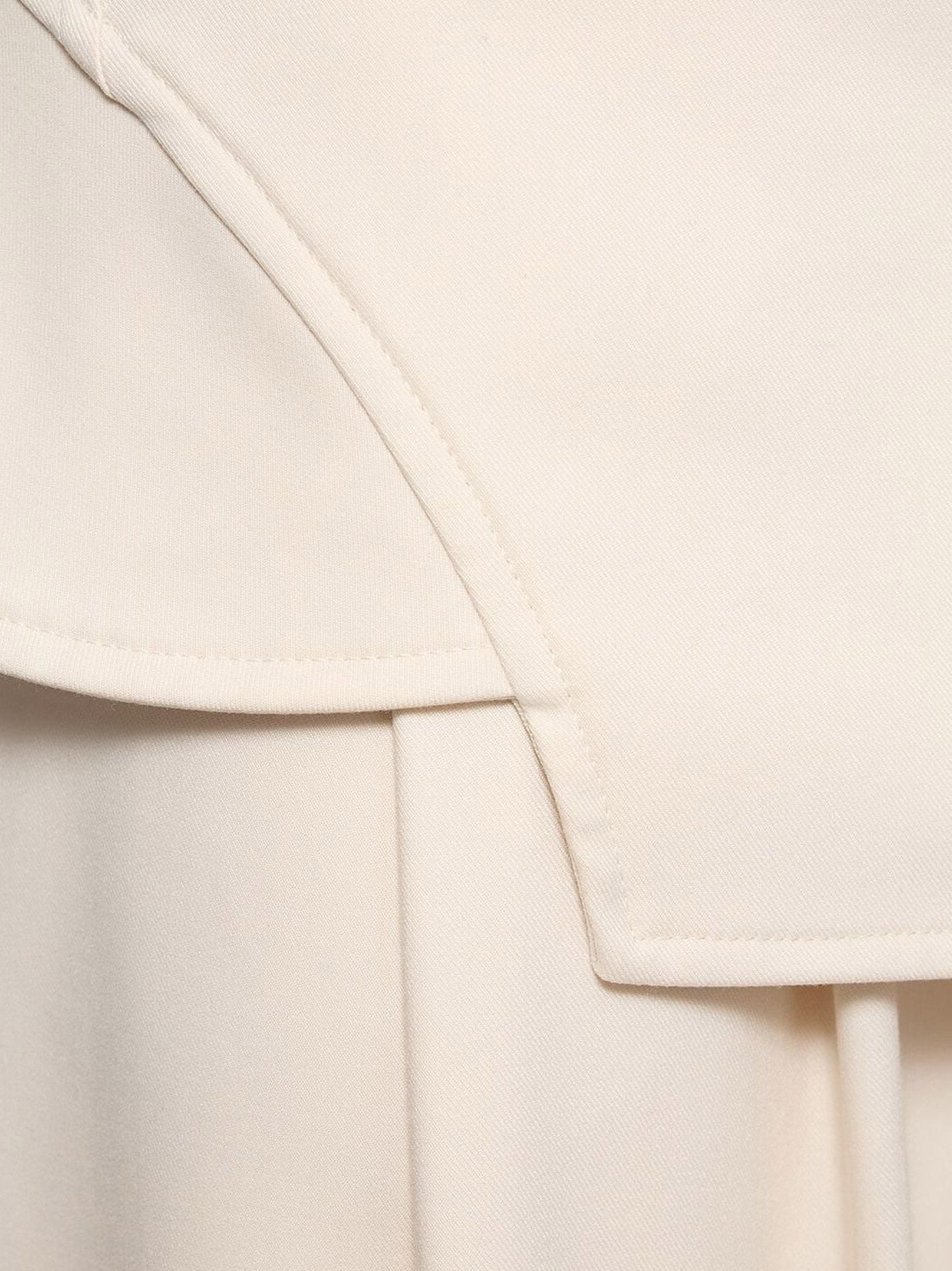 Viscose blend trouser with frontal panels with metal hooks