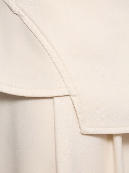 Viscose blend trouser with frontal panels with metal hooks thumbnail