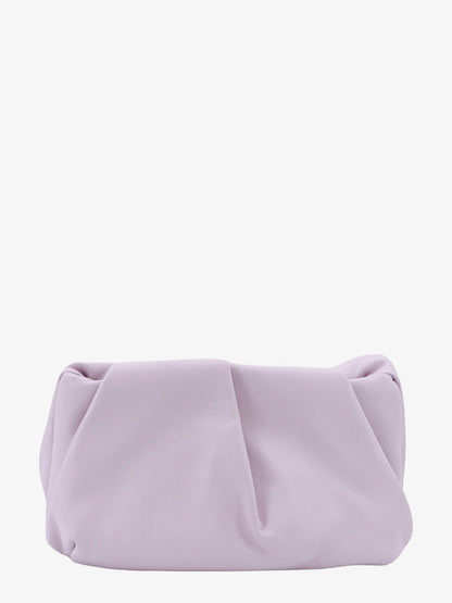 Leather clutch with frontal rose thumbnail