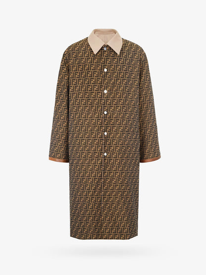 Cotton trench with leather profiles thumbnail