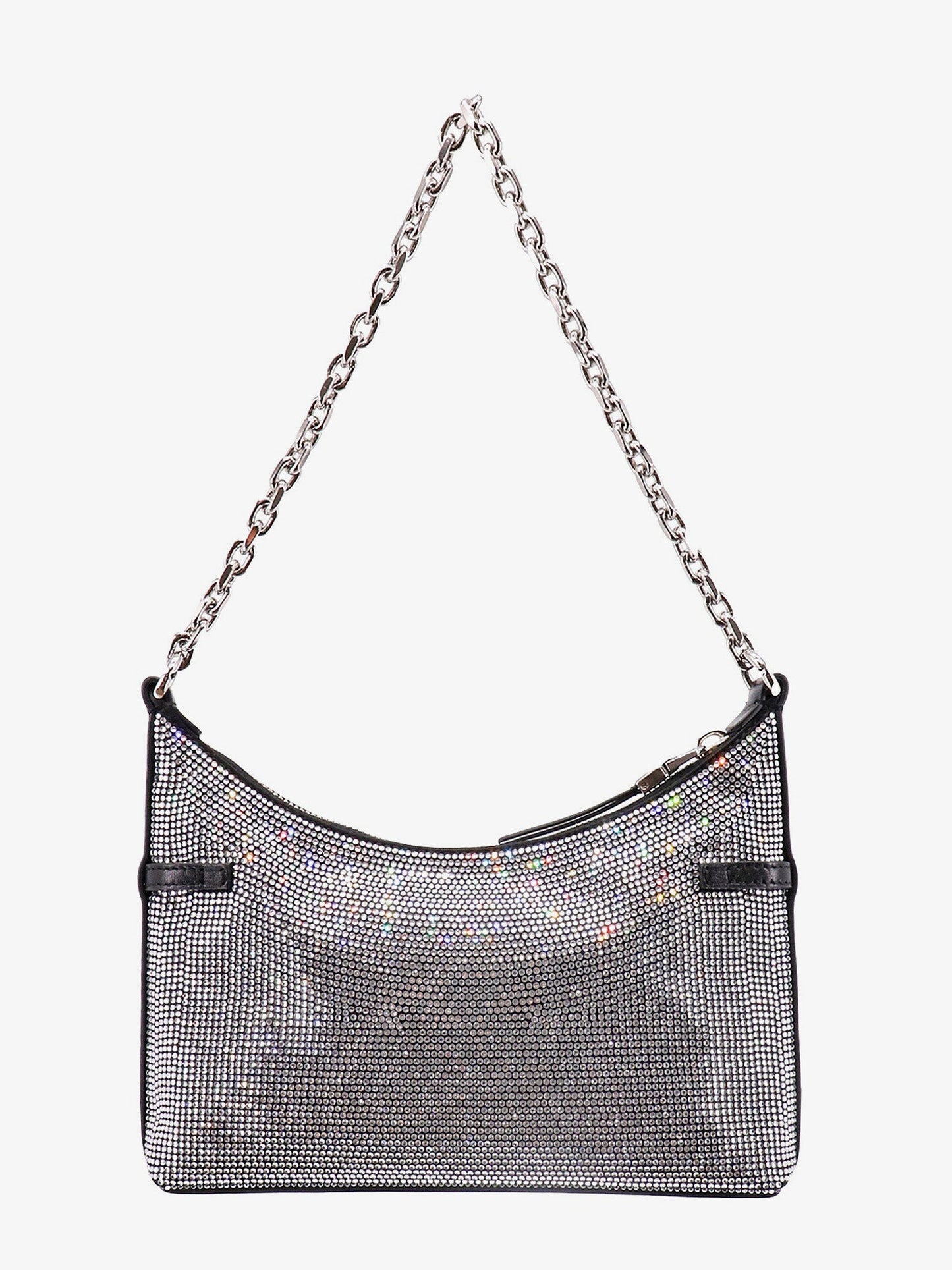Shoulder bag with all-over rhinestones