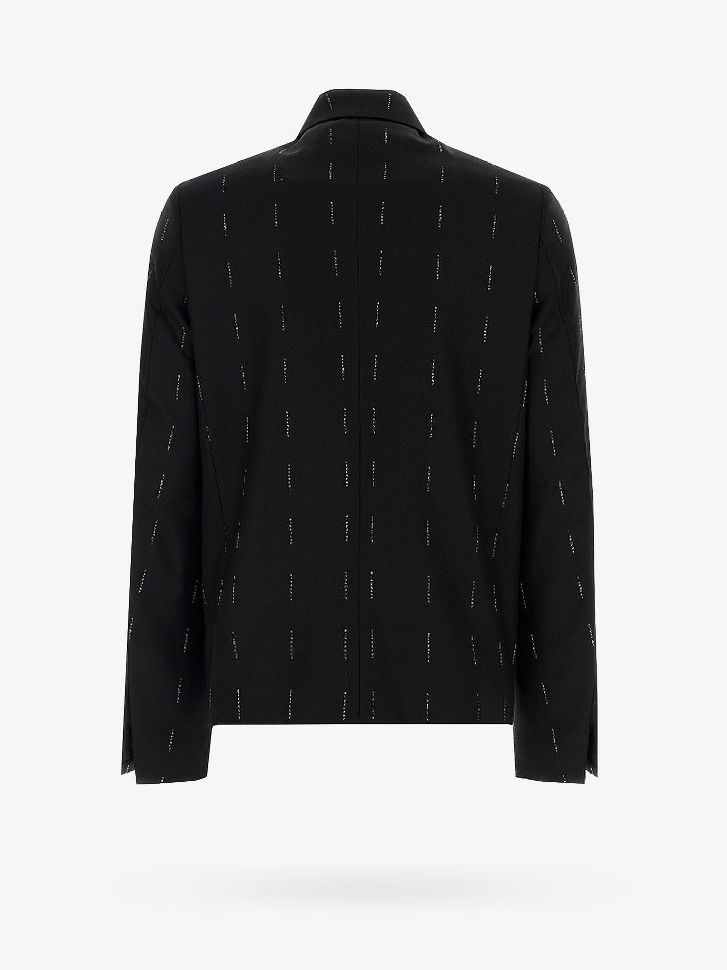 Wool blazer with all-over logo print