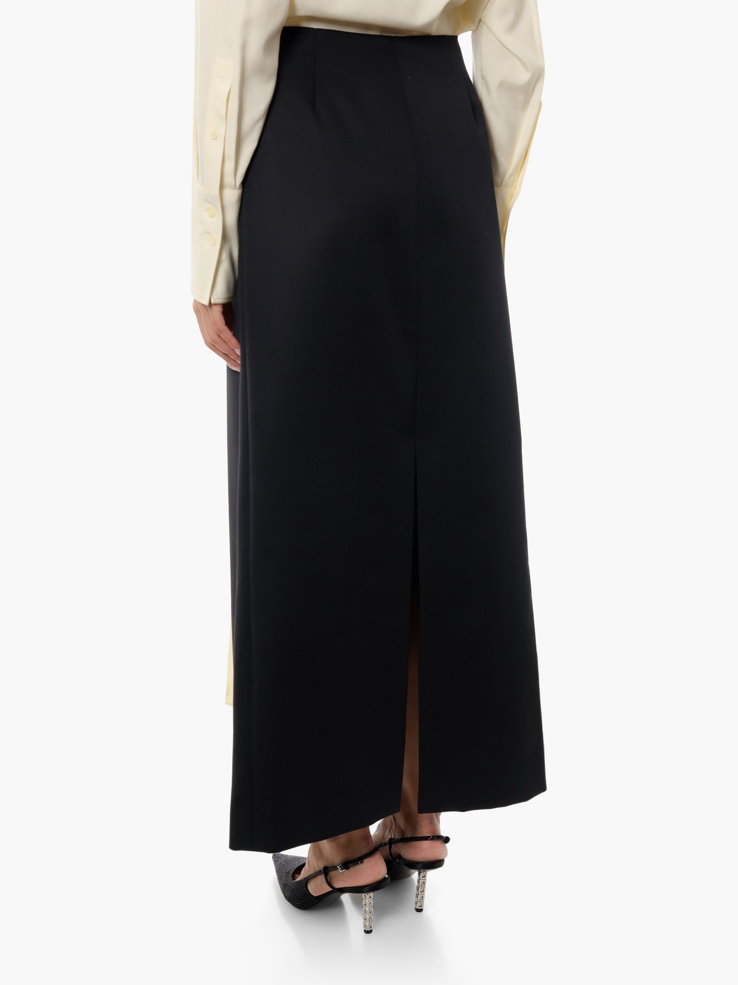 Wool and mohair long skirt