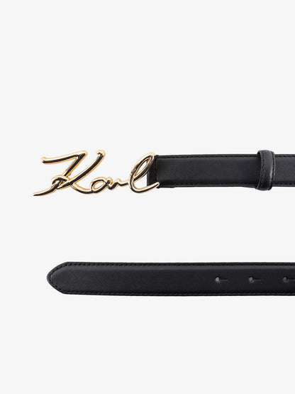 Leather belt with karl metal buckle thumbnail