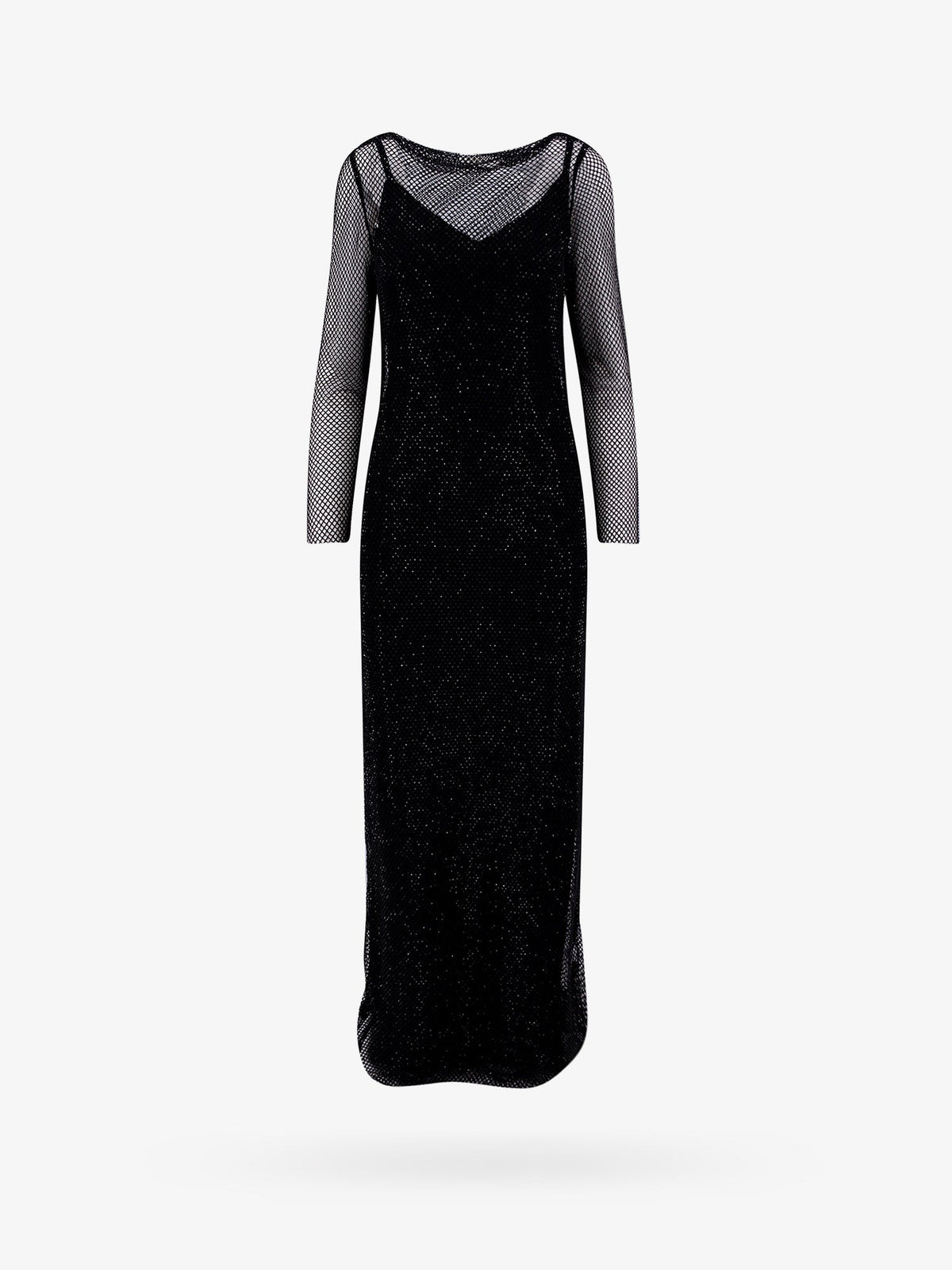 Embroidered mesh dress crystals