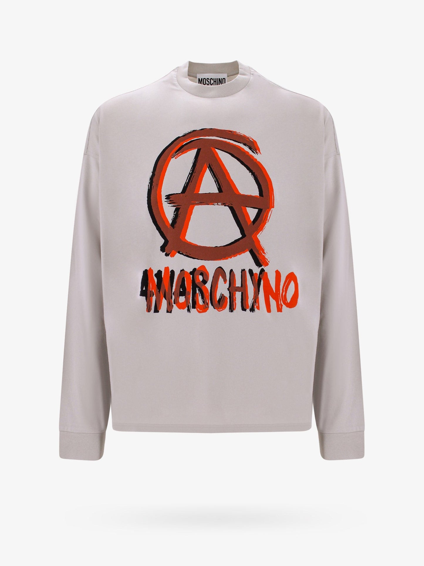 Cotton t-shirt with moschino anarchy logo