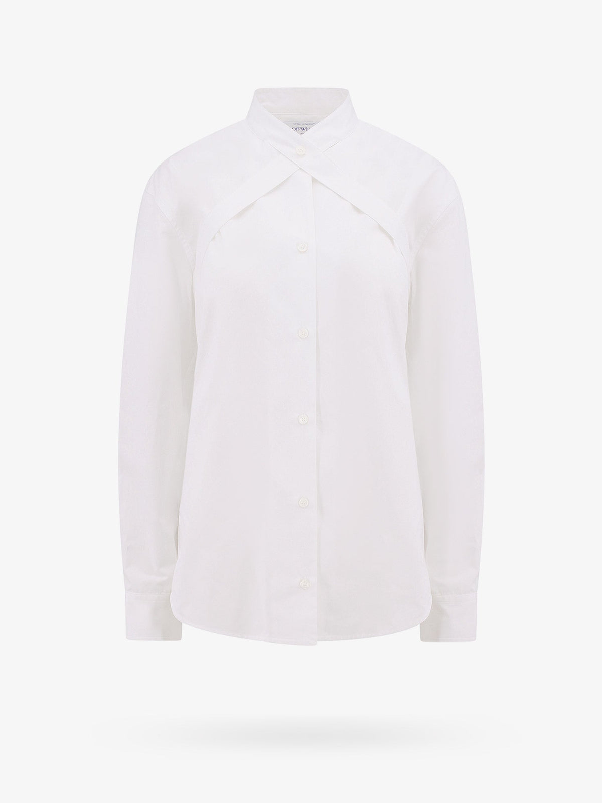 Cotton shirt with straps and metal buckle