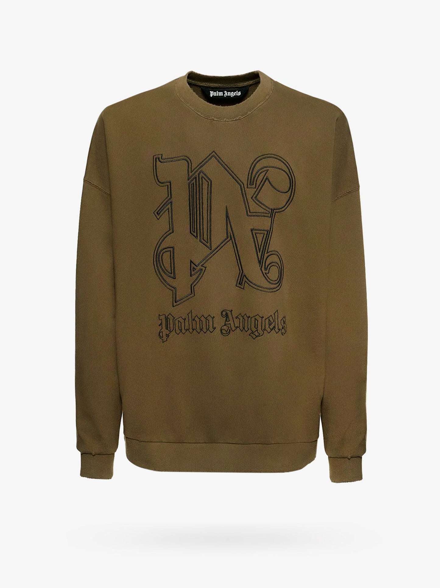 Organic cotton sweatshirt with embroidered monogram