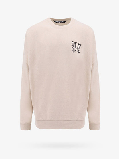 Linen and cotton sweatshirt with embroidered monogram thumbnail