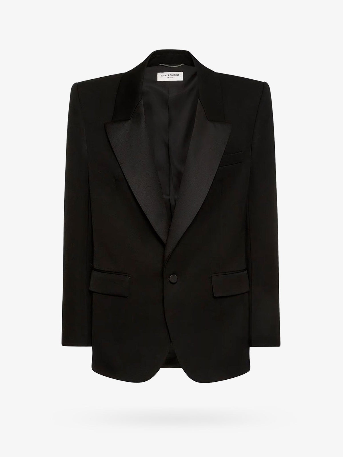 Tuxedo wool blazer satin lapel