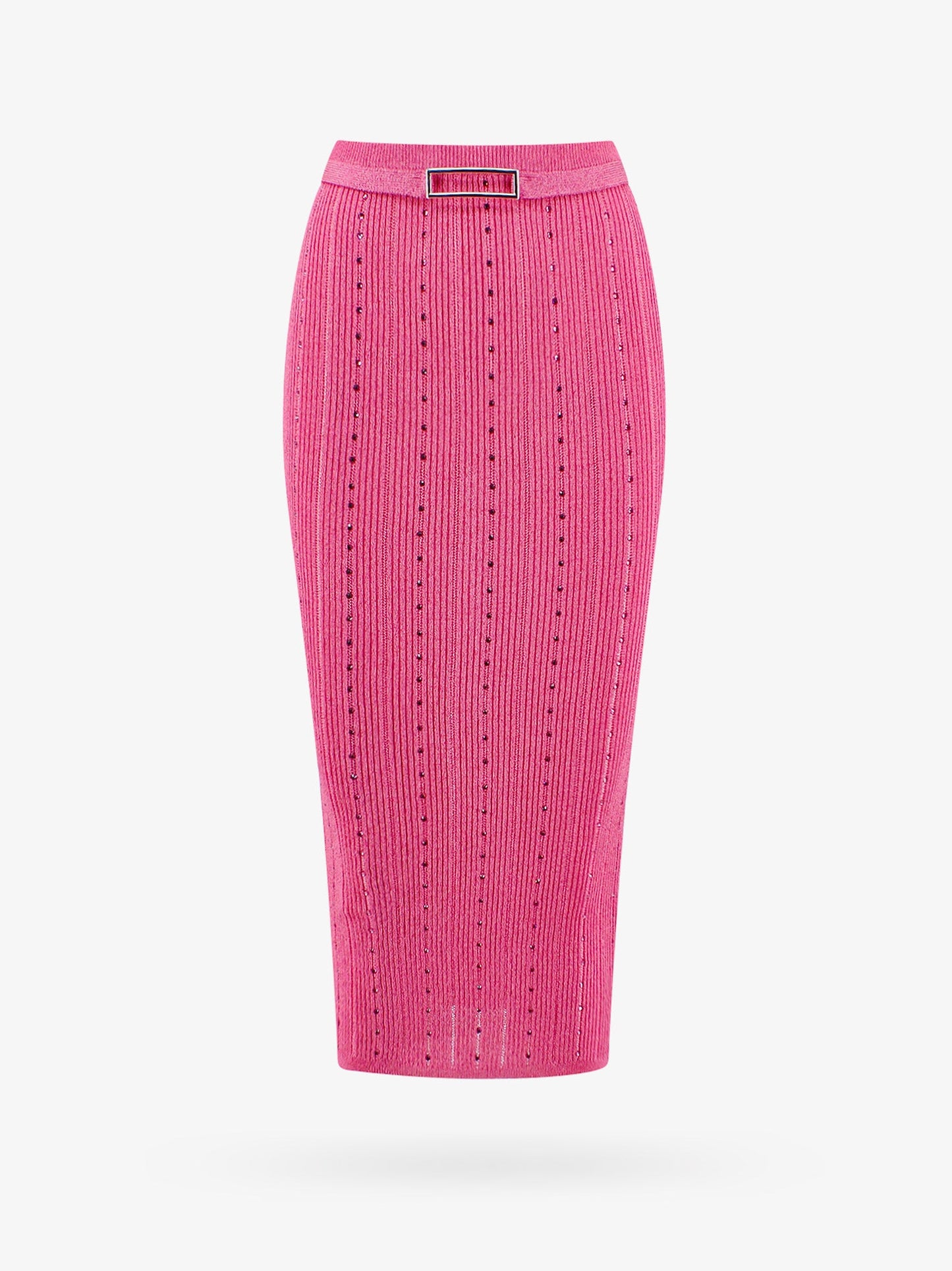 Ribbed skirt with all-over rhinestone detail